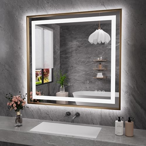 Amorho 40"X38" LED Bathroom Mirror by Amorho