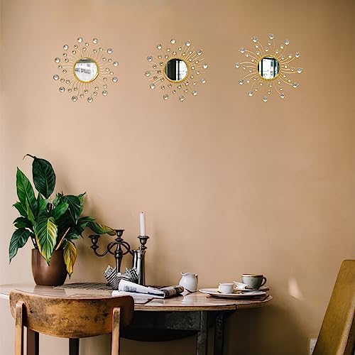 Mirror Wall Decor Sunburst Boho Gold Art Metal Living Room Bedroom Bathroom - Image 4