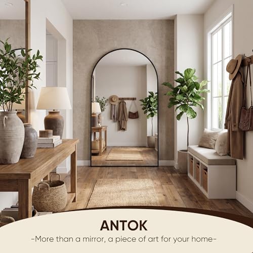 Antok 81" x41” Arched Full Length Mirror, Floor Mirror - Image 4
