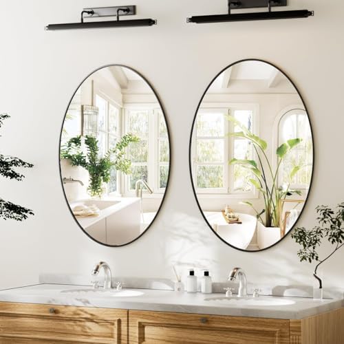 Koonmi Black Oval Bathroom Mirror - Image 6