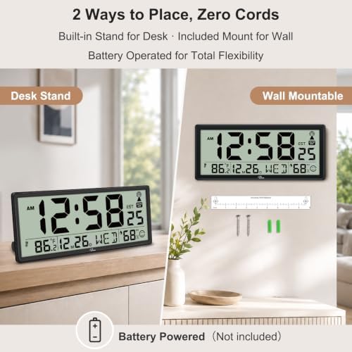 WallarGe 14.5” Atomic Clock - Image 6