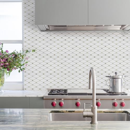 STICKGOO 10 Sheets Peel and Stick Backsplash, Pure White - Image 3