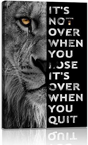 Never Give Up Motivational Print Canvas Wall Art • Success Printing Gallery by AMARTSUN