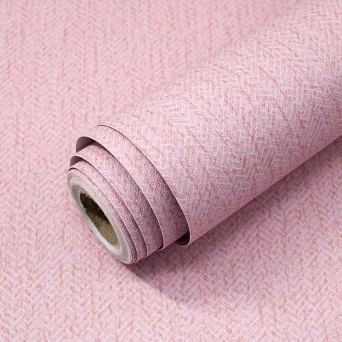 Pink Grasscloth Peel and Stick Wallpaper Fabric Paper 16in x 197in by lenify