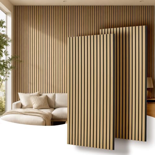 2 Pack 47.2"x23.6" Wood Slat Acoustic Panels by Unknown