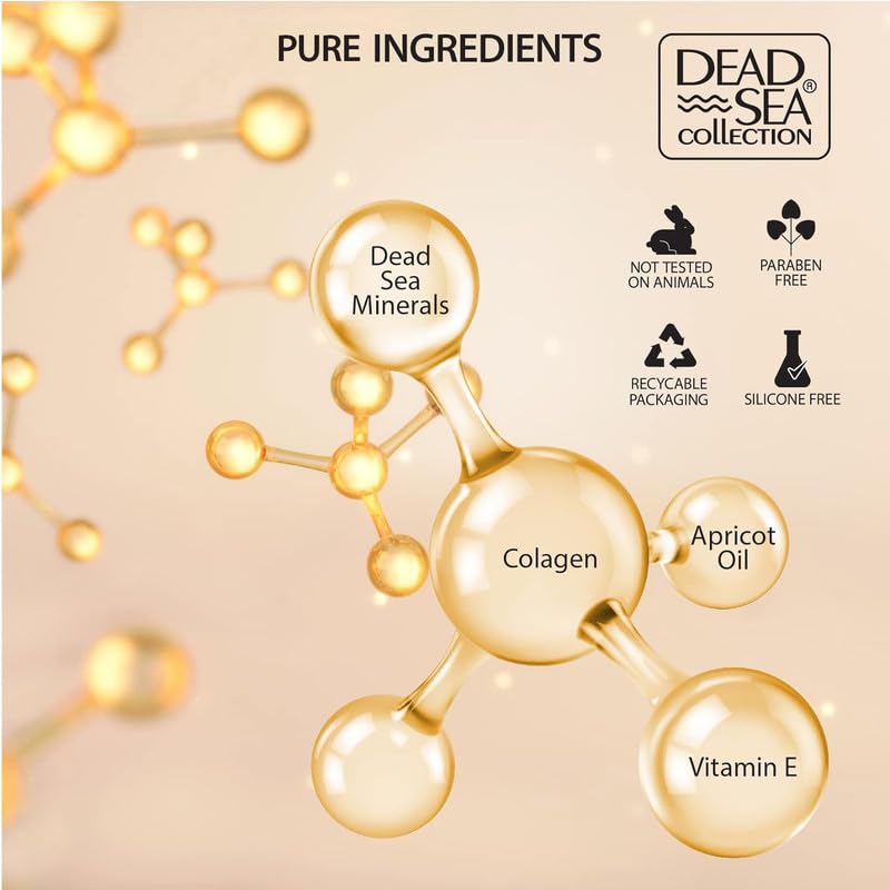 Dead Sea Collection Moisturising Night Face Cream with 3X Collagen – Anti Aging Nourishing Facial Moisturiser with Dead Sea Minerals and Vitamin E for Women and Men – All Skin Types (50 ml)