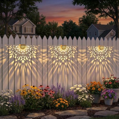 Solar Fence Lights 6 Pack Solar Step Lights Outdoor Waterproof LED Solar - Image 3