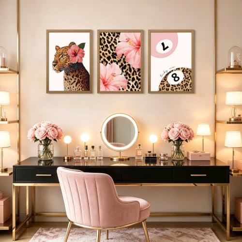 Pink Cheetah Wall Art Leopard Y2k Canvas Wall Decor Trendy Cheetah Poster - Image 4