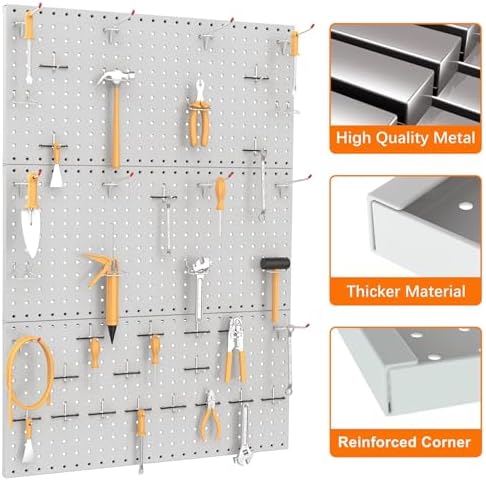TORACK 3 PCS Metal Pegboard Panels - Image 5