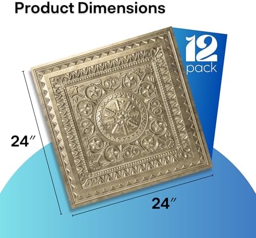 Art3d PVC Drop Ceiling Tiles 24x24 in, 48 Sq.Ft - Image 2