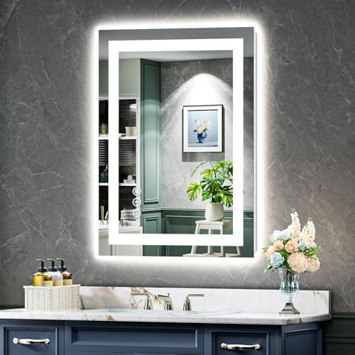 20x28 LED Bathroom Mirror with Lights, Lighted Vanity Mirror by YEELAIT