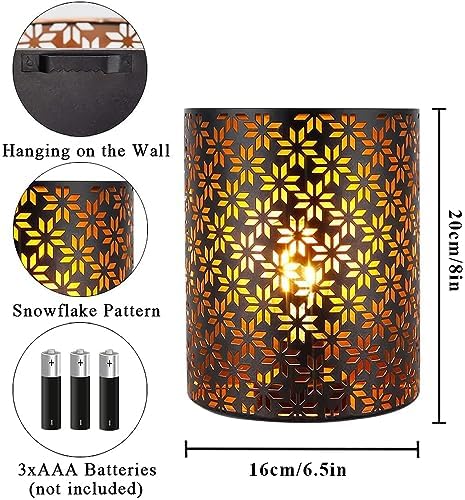 JHY DESIGN 8''H Battery Operated Wall Sconce Metal Table Lamp - Image 2