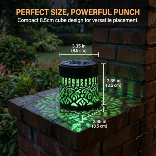 7 Color Changing Solar Mandala Projection Wall Light, 2 Pack - Image 2