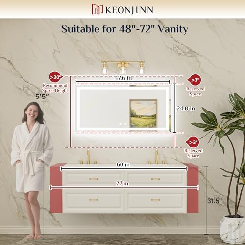 Keonjinn Beveled Bathroom Mirror - Image 3