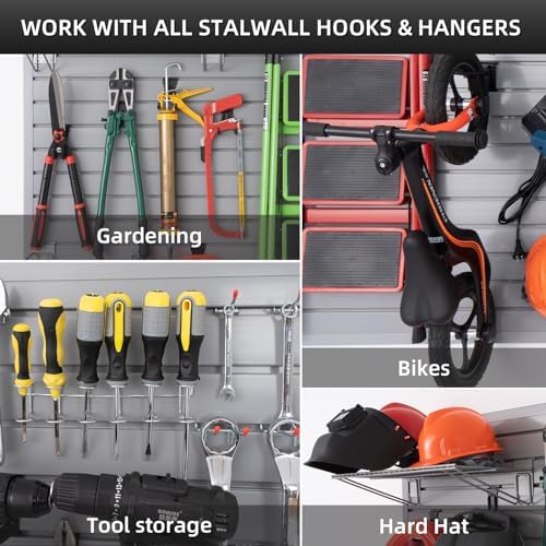FRAYSCENT Slat Wall Paneling Garage Wall Organizer, Slatwall Panels Garage Tool - Image 6