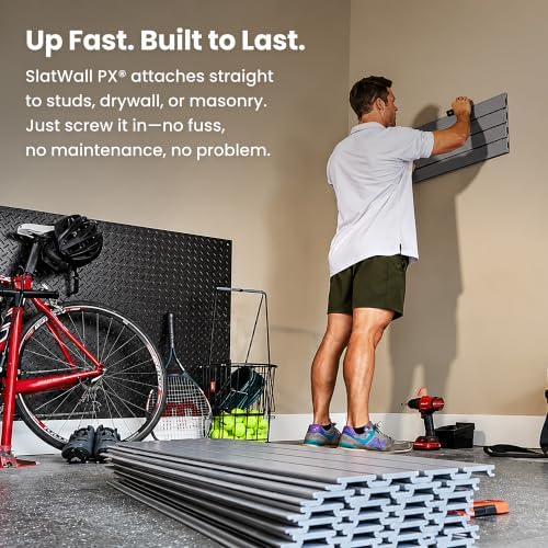 Heavy Duty 4'H x 8'W PVC Garage SlatWall Storage System - Image 6