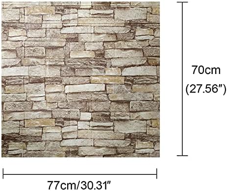 3D Self Adhesive Foam Wall Panels, 10 Tiles Cover 57 sq feet, Peel and Stick - Image 3