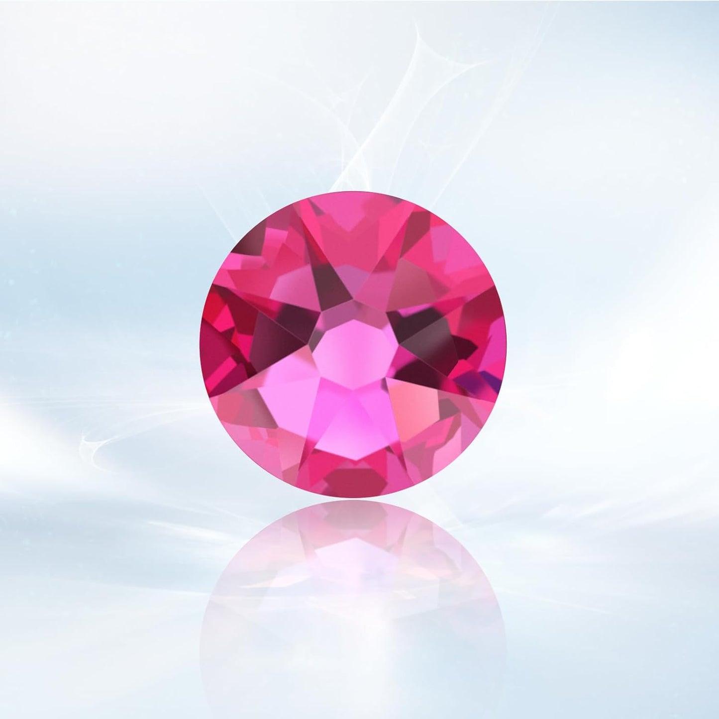 Novani Fuchsia Rhinestones 1440pcs Flat Back Round Rhinestone Style 2088 Sparkly Crystal Gemstones for Nail Art and Crafting SS16,3.8-4.0mm