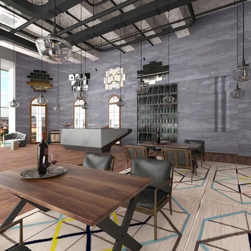 31.5x78inch Extra Wide Light Grey Concrete Wallpaper Peel and Stick Silver Grey - Image 4