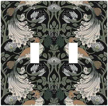 Decorative Switch Plates William Morris Vintage Floral Plants And Birds 2 Gang by Lightswitchcovers
