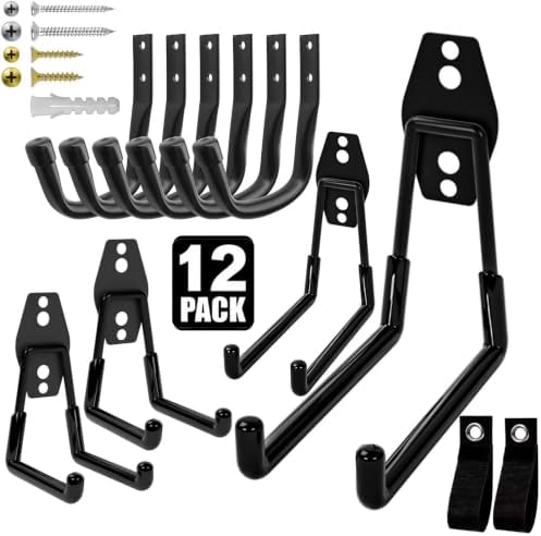 Heavy Duty Wall Garage Hooks, Steel Anti-Slip Utility Hooks Storage by Unknown