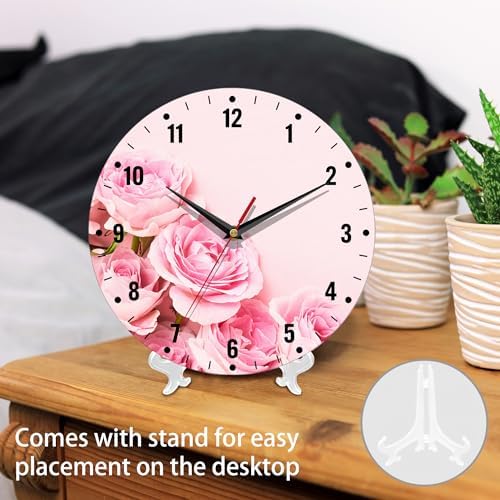 SPUNKER Wall Clock, Floral Kitchen Clocks Wall Battery Operated - Image 3