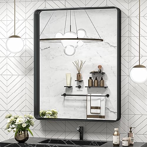 TokeShimi 30 x 36 Inch Black Bathroom Mirror by TokeShimi