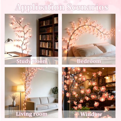 Cherry Blossom Tree Light with USB, 72 LED Cherry Blossom Tree Branch Lights - Image 6