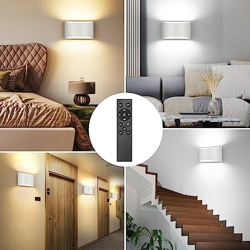 TRLIFE Modern LED Wall Sconces, Remote Control Dimmable and Adjustable Color - Image 7