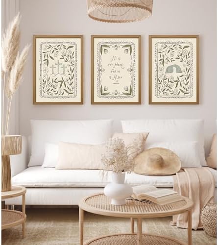 Christian Floral Wall Art Bible Verse Posters Scripture Flower Canvas Wall - Image 7