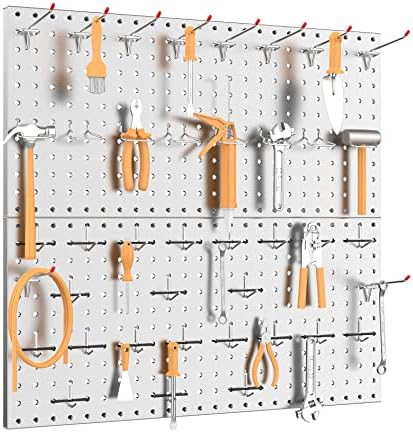 TORACK Metal Pegboard Wall Tool Organizer 24"x24" - Image 2