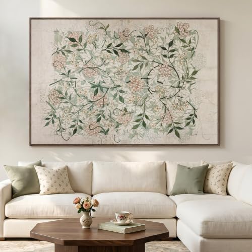 Extra Large Framed Sage Green Botanical Wall Art by MXART