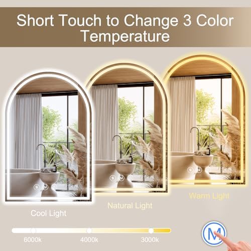 Arched LED Bathroom Mirror - Image 3