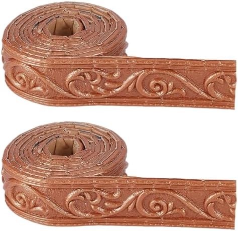 CRASPIRE 177x1.57In Crown Molding Trim Brown Self Adhesive Peel and Stick Foam by CRASPIRE
