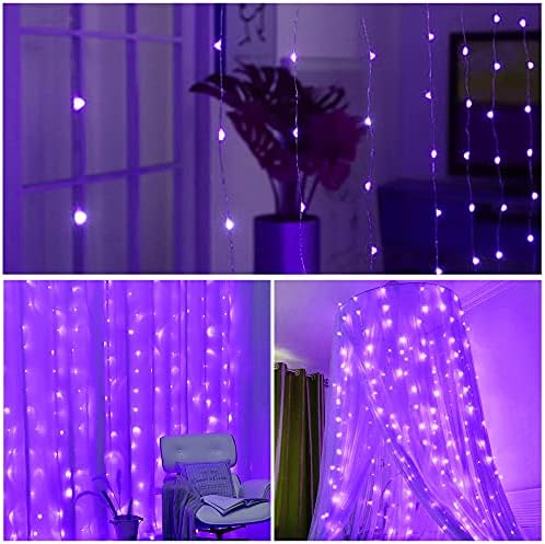 HOME LIGHTING Window Curtain String Lights, 300 LED 8 Lighting Modes Fairy - Image 4
