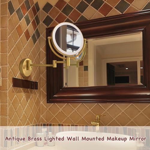 8" Rechargeable Wall Mounted Makeup Mirror - Image 2