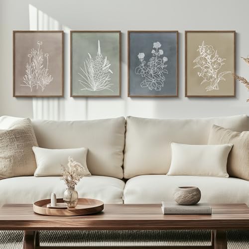 Framed Boho Neutral Botanical Wall Art by Cuspin