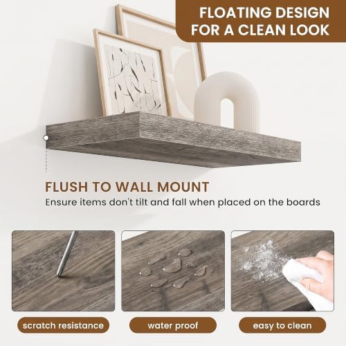 Floating Shelves for Wall, Wall Mounted Wood Shelves - Image 4