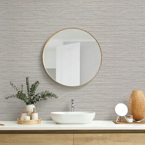 Beige Grasscloth Peel and Stick Wallpaper Textured 17.3in x 393.7in - Image 3