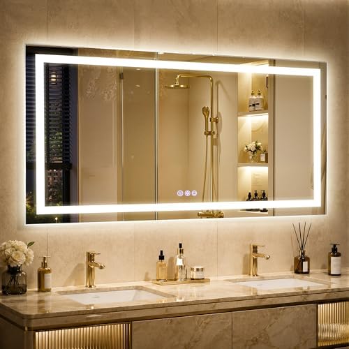 60"x 40" LED Bathroom Mirror by Unknown