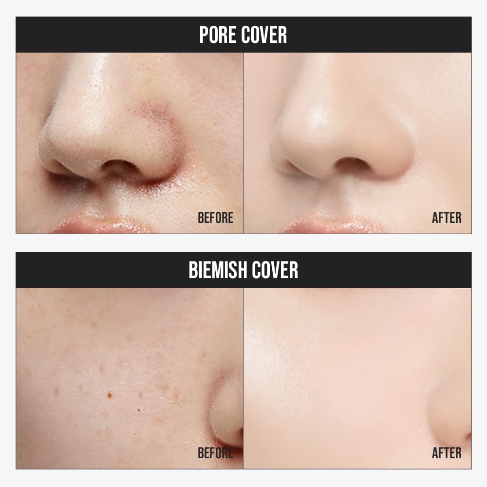 Brilliance Fit Glow Foundation - Full Coverage for Dry & Normal Skin, Radiant Finish, Long-lasting & Lightweight, Korean Makeup, 1.02 Fl Oz (C01 Porcelain, 1.02 Fl Oz)