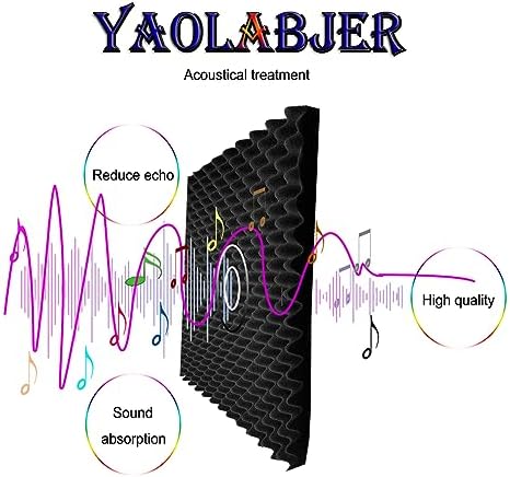 4 PCS Black Acoustic Foam, Soundproof Foam, Fireproof Studio Foam Panels - Image 4