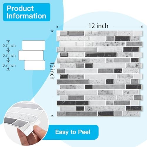 Art3d 10-Sheet Heavy-Duty Peel and Stick Backsplash, Waterproof Wall Tiles - Image 6