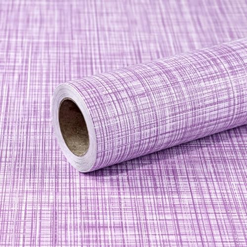 Purple Grasscloth Wallpaper 17.3"x 118" Peel and Stick Wallpaper Self-Adhesive by MeenJewe