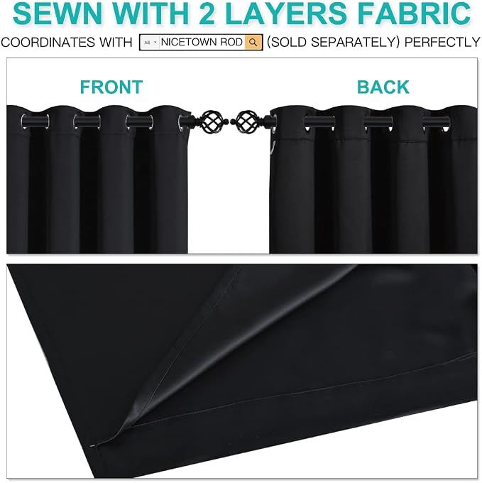 NICETOWN Extra Long Truly Blackout Drapes - Image 5