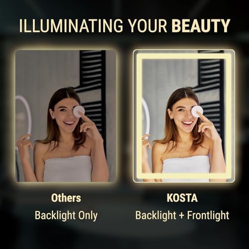 LED Bathroom Mirror Rectangle 24x32 Luxury Warm Light Vanity Premium Dimmable - Image 6