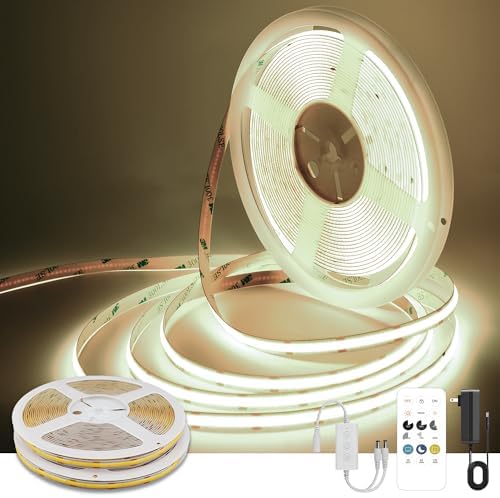 Pandery COB LED Strip Lights Natural White, 24V Dimmable led Light Strip KIT by PanderyCOBLightUPYourLife