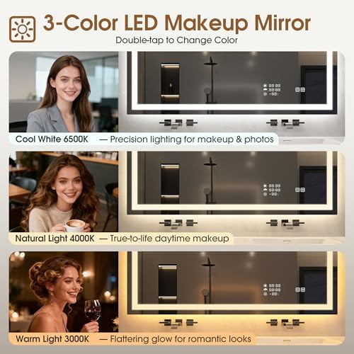 STARLEAD 28"x36" LED Bathroom Mirror - Image 6
