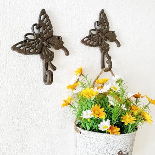 Rustic Butterfly-Shaped Decorative Wall Hook Rack Hangers - Image 6