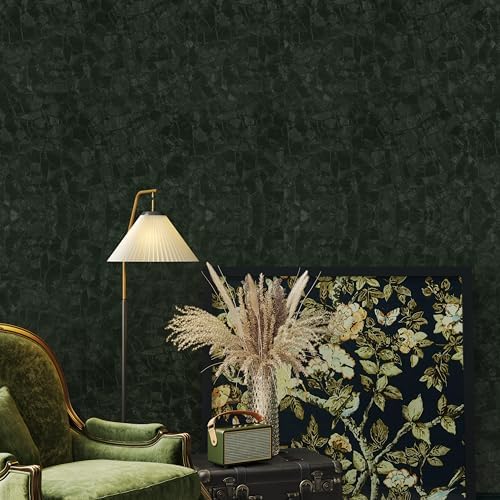 Abyssaly Dark Green Peel and Stick Wallpaper Modern Textured Contact Paper - Image 6